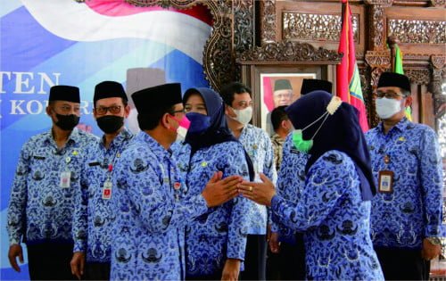 Musyawarah Kabupaten Muskab Korpri Kabupaten Purbalingga yang diselenggarakan secara daring dan luring dari pendopo Dipokusumo Kamis 10 Februari 2022.