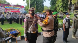 Polres Purbalingga menggelar apel gelar pasukan Operasi Patuh Candi 2022