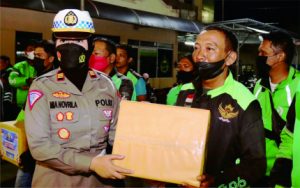 115 Paket Bansos Polres Purbalingga Disalurkan