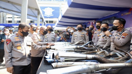 Polda Jateng Tertibkan 147.380 Pengendara Motor Gunakan Knalpot Brong