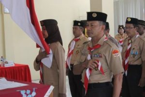 Kustinah Jabat Ketua Mabiran dan Supardi Ketua Kwarran Pramuka Kecamatan Kemangkon