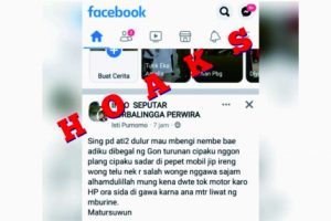 Hoax! Begal di Desa Cipaku Purbalingga Hoax! Begal di Desa Cipaku Purbalingga