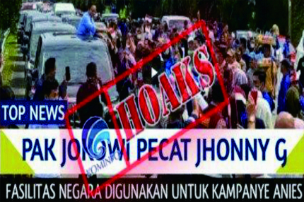 [HOAKS] Video Membantu Anies Menkominfo Johnny G. Plate Dipecat