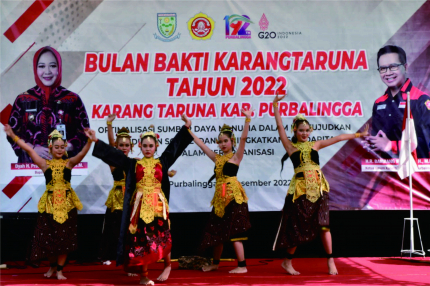 Bulan Bakti Karang Taruna tahun 2022 di Lapangan Desa Selabaya Kecamatan Kalimanah, Minggu 11 Desember 2022.