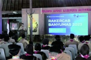 Gerakan Pramuka Kwarcab Kabupaten Banyumas menyelenggarakan Rakercab Tahun 2023, di Pendopo Sipanji Purwokerto, Sabtu 10 Desember 2022. Foto: Humas dan Informatika Kwarcab Banyumas Gerakan Pramuka Kwarcab Kabupaten Banyumas menyelenggarakan Rakercab Tahun 2023, di Pendopo Sipanji Purwokerto, Sabtu 10 Desember 2022. Foto: Humas dan Informatika Kwarcab Banyumas