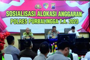 Sosialisasi alokasi anggaran tahun 2023, di Aula Loka Anindhita Mapolres Purbalingga, Senin 12 Desember 2022 Sosialisasi alokasi anggaran tahun 2023, di Aula Loka Anindhita Mapolres Purbalingga, Senin 12 Desember 2022