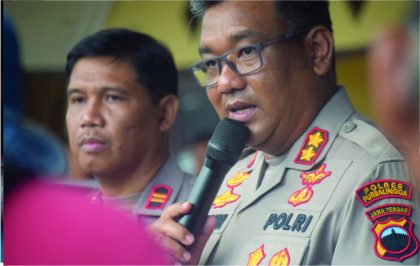Kapolres Purbalingga, AKBP Era Johny Kurniawan saat konferensi pers di Mapolres Purbalingga, Kamis 16 Maret 2023 Kapolres Purbalingga, AKBP Era Johny Kurniawan saat konferensi pers di Mapolres Purbalingga, Kamis 16 Maret 2023
