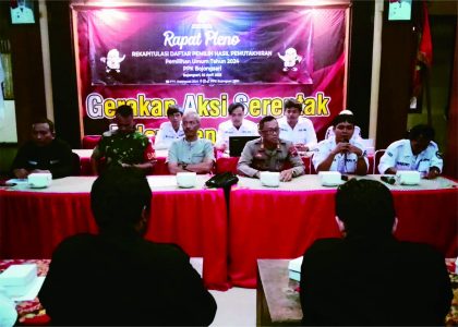 Panitia Pemilih Kecamatan (PPK) Bojongsari Kabupaten Purbalingga menyelenggarakan Rapat Pleno Terbuka Daftar Pemilih Hasil Pemutahiran (DPHP), Minggu 2 April 2023