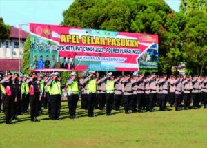 Apel Gelar Pasukan Operasi Ketupat Candi 2023 di Alun-alun Purbalingga, Senin 17 April 2023 pagi Apel Gelar Pasukan Operasi Ketupat Candi 2023 di Alun-alun Purbalingga, Senin 17 April 2023 pagi