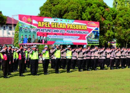 Apel Gelar Pasukan Operasi Ketupat Candi 2023 di Alun-alun Purbalingga, Senin 17 April 2023 pagi