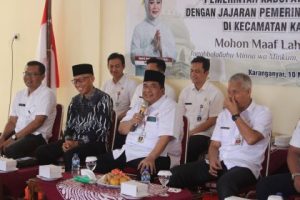 Wakil Bupati Purbalingga Sudono saat Halal Bi Halal Pemerintah Kabupaten Purbalingga dengan pemerintah Kecamatan Karanganyar, di Kantor Kecamatan Karanganyar, Rabu 10 Mei 2023