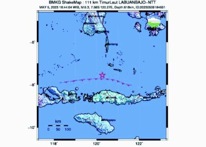 Gempa Guncang Laut Flores Malam Ini Akibat Deformasi Batuan