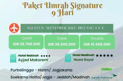 Paket perjalanan ibadah umrah via Bandara Soedirman