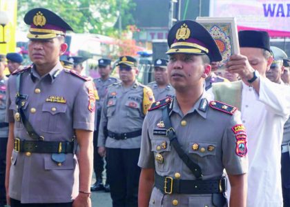 Upacara serah terima jabatan Wakapolres Purbalingga di Mapolres Purbalingga, Senin 10 Juli 2023