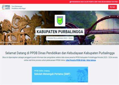 Penerimaan Peserta Didik Baru jenjang SMP Negeri Kabupaten Purbalingga