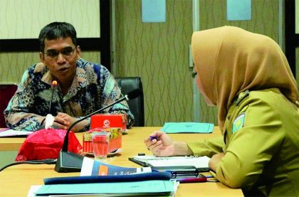 Direktur Politeknik Madyathika, Taufik Dwi Laksono saat beraudiensi dengan Bupati Purbalingga Dyah Hayuning Pratiwi, di Ruang Rapat Bupati, Senin 7 Agustus 2023