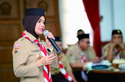 Siti Atikoh Ganjar Pranowo, Ketua Kwartir Daerah Jawa Tengah masa bakti tahun 2018-2023. Foto: pramukapositif.com