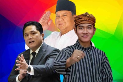 Kolase Erick Thohir dan Gibran Rakabuming Raka mendapat dukungan PAN dan Golkar. Foto: tabloidelemen.com