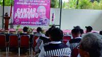 Ketua Keluarga Besar Ganjar Bersatu Nasional (KGBN) Kabupaten Purbalingga, Dyaz Puspasari Dewi saat deklarasi dan konsolidasi untuk pemenangan pasangan Ganjar Mahfud, di Gedung Indragiri Owabong Cottage, Minggu 22 Oktober 2023. Foto: KGBN Purbalingga