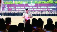 Wakil Ketua Bidang Binamuda Kwarnas, Kak Budi Prayitno membacakan sambutan Ketua Kwarnas, Kak Budi Waseso, di Alun-alun Purbalingga, Senin 9 Oktober 2023. Wakil Ketua Bidang Binamuda Kwarnas, Kak Budi Prayitno membacakan sambutan Ketua Kwarnas, Kak Budi Waseso, di Alun-alun Purbalingga, Senin 9 Oktober 2023.