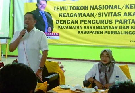 Ketua Majelis Permusyawaratan Rakyat Republik Indonesia (MPR RI) Bambang Soesatyo (Bamsoet) saat Temu Tokoh Nasional dan Kepemudaan, Keagamaan, Sivitas Akademika, di Gedung Serbaguna Kecamatan Kertanegara, Sabtu 9 Desember 2023. Foto: tabloidelemen.com | Mahendra Yudhi Krisnha