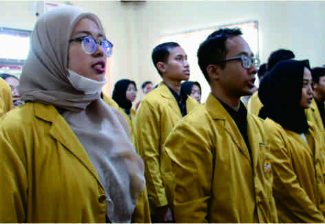 Pelepasan sebanyak 134 mahasiswa Unsoed Purwokerto yang akan melaksanakan KKN di 13 Desa di wilayah Kecamatan Karanganyar, di aula Bappelitbangda Kabupaten Purbalingga, Kamis 4 Januari 2024.