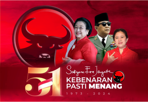 Satyam Eva Jayate Kebenaran Pasti Menang menjadi tema peringatan Hari Ulang Tahun (HUT) Ke-51 PDI Perjuangan pada 10 Januari 2024. Satyam Eva Jayate Kebenaran Pasti Menang menjadi tema peringatan Hari Ulang Tahun (HUT) Ke-51 PDI Perjuangan pada 10 Januari 2024.