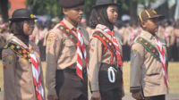 Apel Besar Pramuka Purbalingga dalam rangka Hari Pramuka ke 62, di alun alun Purbalingga, Senin 9 Oktober 2023. Foto: Bidang Humas dan Informatika Kwarcab Purbalingga