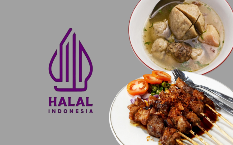 Produk makanan sate dan bakso dari pelaku Usaha Mikro Kecil dan Menengah (UMKM) yang harus mengantongi sertifikat halal. Foto kolase tabloidelemen.com