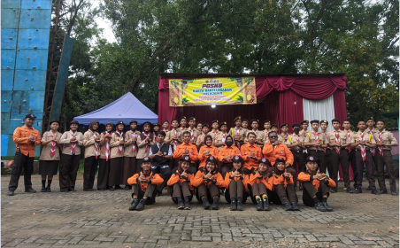 Anggota Pramuka di Kwarran Purbalingga menyelanggarakan Aksi Pramuka Peduli Karya Bakti Lebaran 2024. 