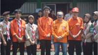Gerakan Pramuka Kwartir Ranting (Kwarran) Kecamatan Karangreja terjunkan puluhan personel anggota Pramuka di jalur padat pemudik.