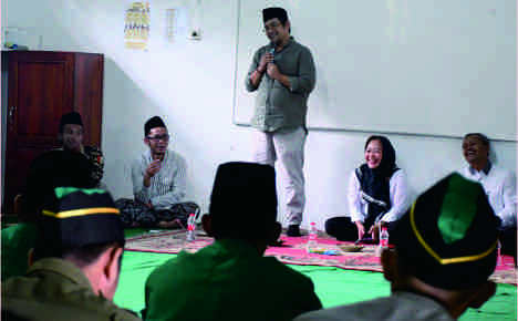 Ketua Tanfidziyah Pengurus Cabang Nahdlatul Ulama (PCNU) Kabupaten Purbalingga, Ulil Archam (Gus Ulil) saat Silahturahmi GP Ansor Purbalingga di MTs NU Ma’arif Gondang, Kecamatan Karangreja, Rabu 19 Juni 2024.