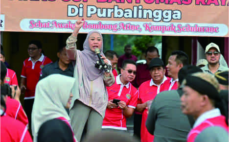 Bupati Purbalingga, Dyah Hayuning Pratiwi saat menghadiri Launching Kurikulum Nasional dan membuka Musyawarah Kerja Kepala Sekolah (MKKS) Cup SMP se Banyumas Raya 2024, di GOR Indoor Sasana Krida Perwira, Sabtu 15 Juni 2024. Bupati Purbalingga, Dyah Hayuning Pratiwi saat menghadiri Launching Kurikulum Nasional dan membuka Musyawarah Kerja Kepala Sekolah (MKKS) Cup SMP se Banyumas Raya 2024, di GOR Indoor Sasana Krida Perwira, Sabtu 15 Juni 2024.