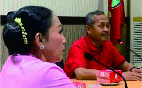 Asisten Perekonomian dan Pembangunan Setda Purbalingga, Mukodam menerima  pengurus Perkumpulan Sanggul Nusantara