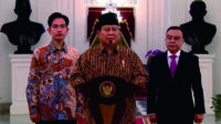 Presiden Prabowo Subianto bersama Wapres Gibran Rakabuming Raka secara resmi mengumumkan susunan Kabinet Merah Putih yang akan membantunya selama lima tahun ke depan, Minggu malam, 20 Oktober 2024. Presiden Prabowo Subianto bersama Wapres Gibran Rakabuming Raka secara resmi mengumumkan susunan Kabinet Merah Putih yang akan membantunya selama lima tahun ke depan, Minggu malam, 20 Oktober 2024.