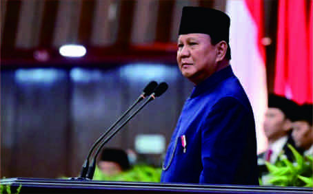 Presiden Prabowo Subianto saat berpidato perdana usai Pengucapan Sumpah sebagai Presiden Republik Indonesia di Gedung Nusantara MPR/DPR/DPD, Jakarta, pada Minggu, 20 Oktober 2024. Foto: BPMI Setpres/Laily Rachev Presiden Prabowo Subianto saat berpidato perdana usai Pengucapan Sumpah sebagai Presiden Republik Indonesia di Gedung Nusantara MPR/DPR/DPD, Jakarta, pada Minggu, 20 Oktober 2024. Foto: BPMI Setpres/Laily Rachev