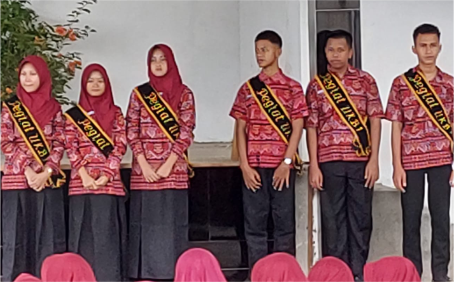 Siswa SMP Negeri 1 Padamara Purbalingga usai menjadi peserta Uji Kemahiran Berbahasa Indonesia (UKBI) Adaptif Merdeka