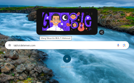 Google Doodle memperingati ulang tahun ke-94 maestro lagu anak legendaris,  AT Mahmud. Foto: Google Doodle