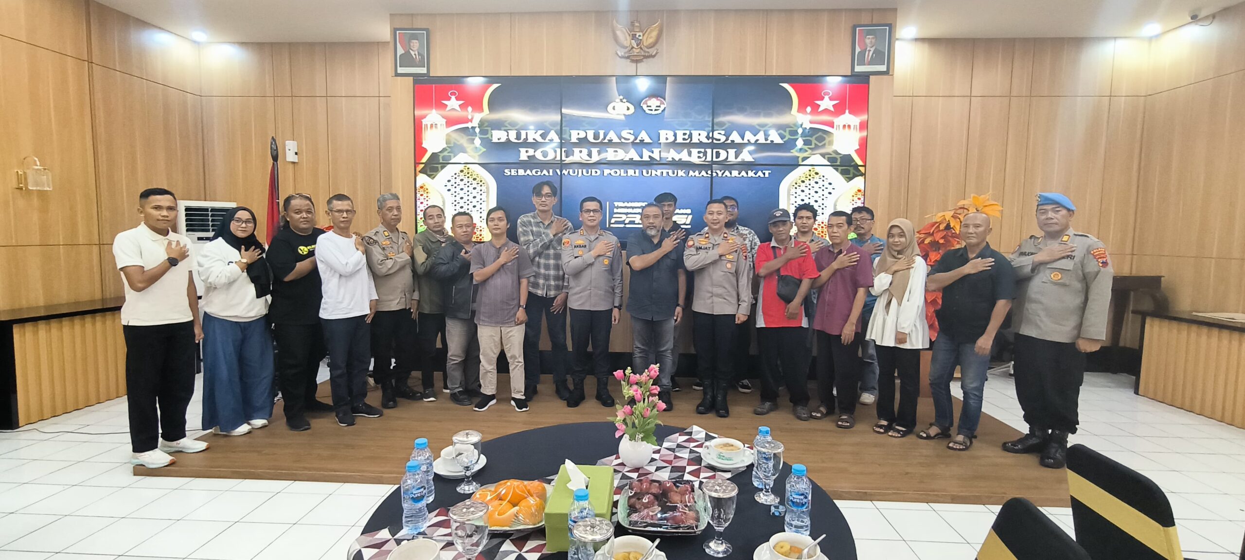 Kapolres Purbalingga AKBP Achmad Akbar usai berbuka puasa bersama wartawan di Aula Wicaksana Laghawa Mapolres Purbalingga, Kamis 13 Maret 2025 sore.