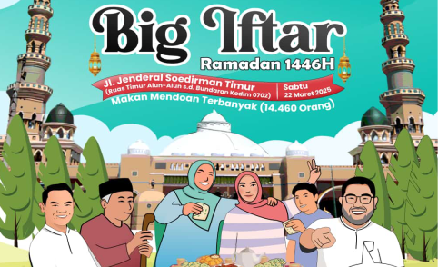 Masyarakat Kabupaten Purbalingga siap mencatatkan rekor Museum Rekor Indonesia (MURI) dengan menghadirkan 15.000 orang dalam Big Iftar 2025.