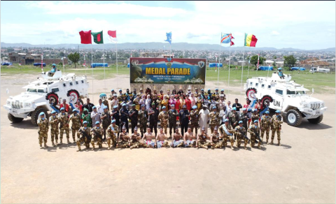 Satgas Main Body Yonif 406/CK BGC (Batalyon Gerak Cepat) 39-F MONUSCO menyelenggarakan Medal Parade Ceremony, Rabu 23 April 2025. Satgas Main Body Yonif 406/CK BGC (Batalyon Gerak Cepat) 39-F MONUSCO menyelenggarakan Medal Parade Ceremony, Rabu 23 April 2025.