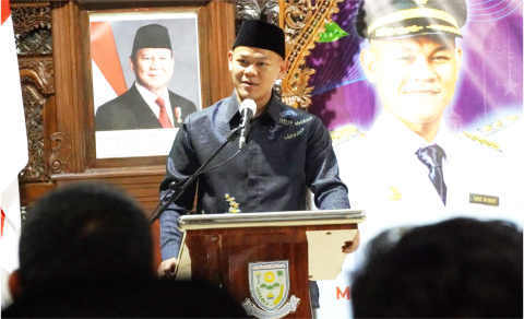 Bupati Purbalingga, H. Fahmi M. Hanif saat Milad ke-93 Pemuda Muhammadiyah di Pendopo Dipokusumo, Sabtu 25 Mei 2025.