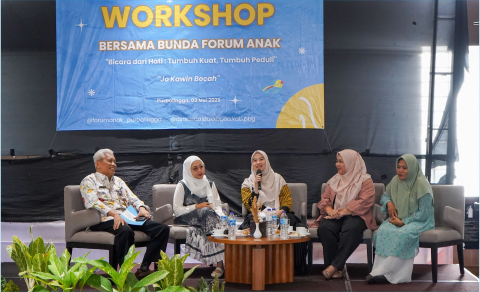 Workshop bertema “Bicara dari Hati: Tumbuh Kuat, Tumbuh Peduli” bersama Bunda Forum Anak, di Grand Braling Hotel Purbalingga
