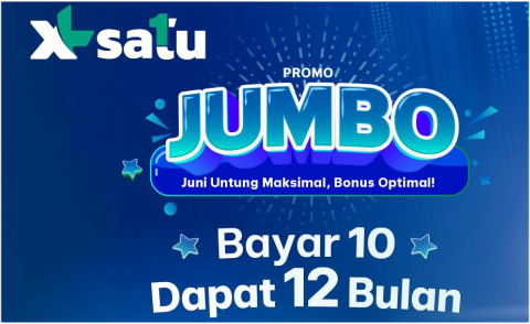 Ada persembahan eksklusif dari XL SATU untuk Anda, dengan "Promo JUMBO: Juni Untung Maksimal, Bonus Optimal!".