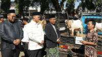 Pemerintah Kabupaten (Pemkab) Purbalingga menyerahkan 27 ekor sapi, 84 ekor kambing, serta 1.335 ekor domba untuk kurban dari berbagai pihak untuk masyarakat Purbalingga. Pemerintah Kabupaten (Pemkab) Purbalingga menyerahkan 27 ekor sapi, 84 ekor kambing, serta 1.335 ekor domba untuk kurban dari berbagai pihak untuk masyarakat Purbalingga.