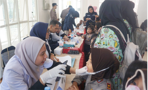 Polres Purbalingga Gelar Pemeriksaan Kesehatan Anak