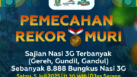 Festival Gunung Slamet (FGS) kedelapan di Desa Serang, Kecamatan Karangreja, Kabupaten Purbalingga akan membuat rekor sajian Nasi 3G terbanyak.