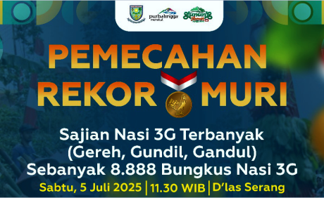 Festival Gunung Slamet (FGS) kedelapan di Desa Serang, Kecamatan Karangreja, Kabupaten Purbalingga akan membuat rekor sajian Nasi 3G terbanyak.