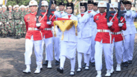 Pasukan Pengibar Bendera Pusaka (Paskibraka) Kabupaten Purbalingga usai sukses menjalankan tugasnya dalam Upacara Pengibaran dan Penurunan Bendera Merah Putih dalam rangka HUT ke-80 RI di Alun-alun Purbalingga, Minggu 17 Agustus 2025. Pasukan Pengibar Bendera Pusaka (Paskibraka) Kabupaten Purbalingga usai sukses menjalankan tugasnya dalam Upacara Pengibaran dan Penurunan Bendera Merah Putih dalam rangka HUT ke-80 RI di Alun-alun Purbalingga, Minggu 17 Agustus 2025.