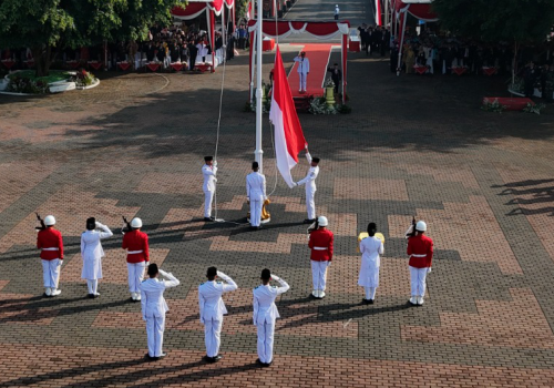 Upacara Peringatan Hari Ulang Tahun (HUT) ke-80 Kemerdekaan Republik Indonesia di Alun-alun Purbalingga, Minggu 17 Agustus 2025.